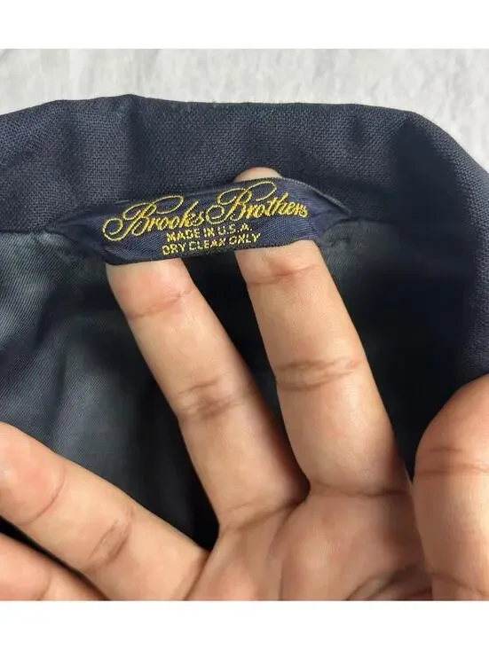 👔🧥 Brooks Brothers Brooksease Navy Wool Gold Button Blazer 45R 8861-2 🧥👔 - Picture 5 of 15